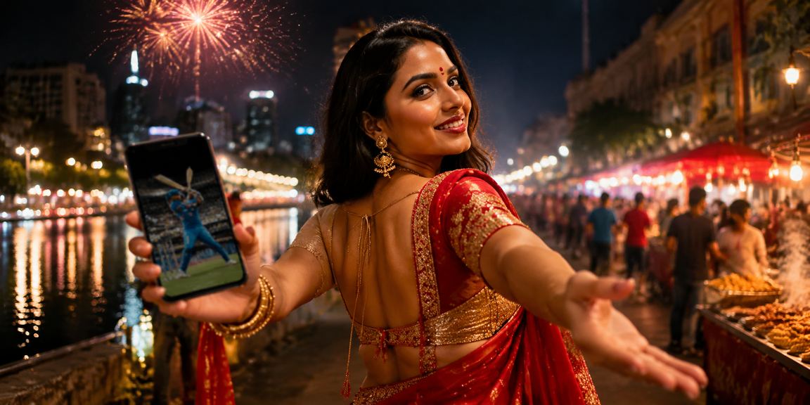 Mobile interface showing betting options in India